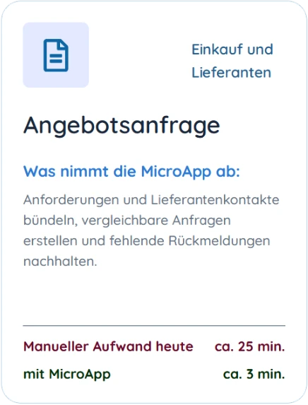 Angebotsanfrage